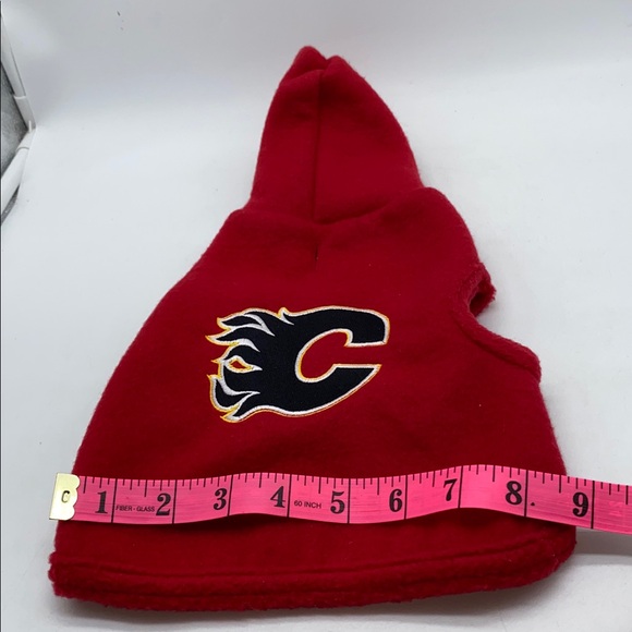 NHL Calgary Flames Hockey Team Dog Fleece Hoodie Sweater Size XX-Small - Picture 9 of 11